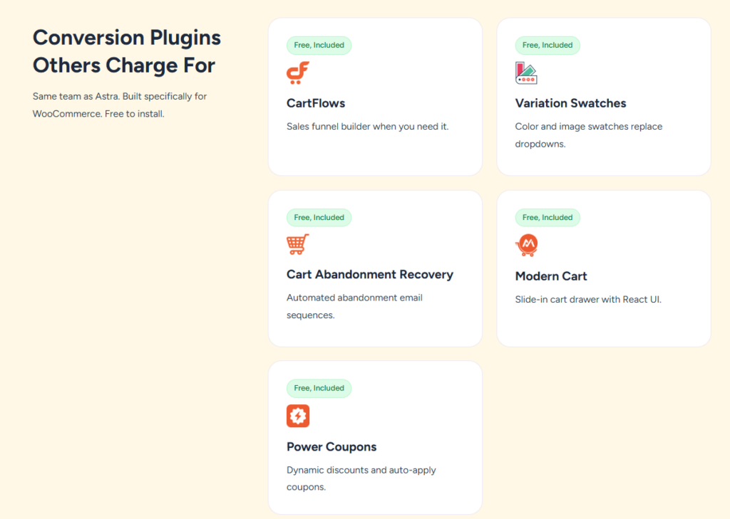 astra woocommerce plugins