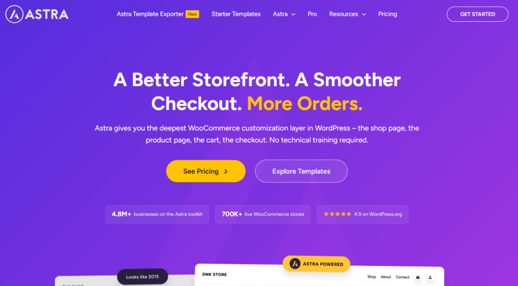 astra woocommerce theme
