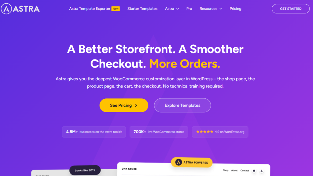 astra woocommerce theme