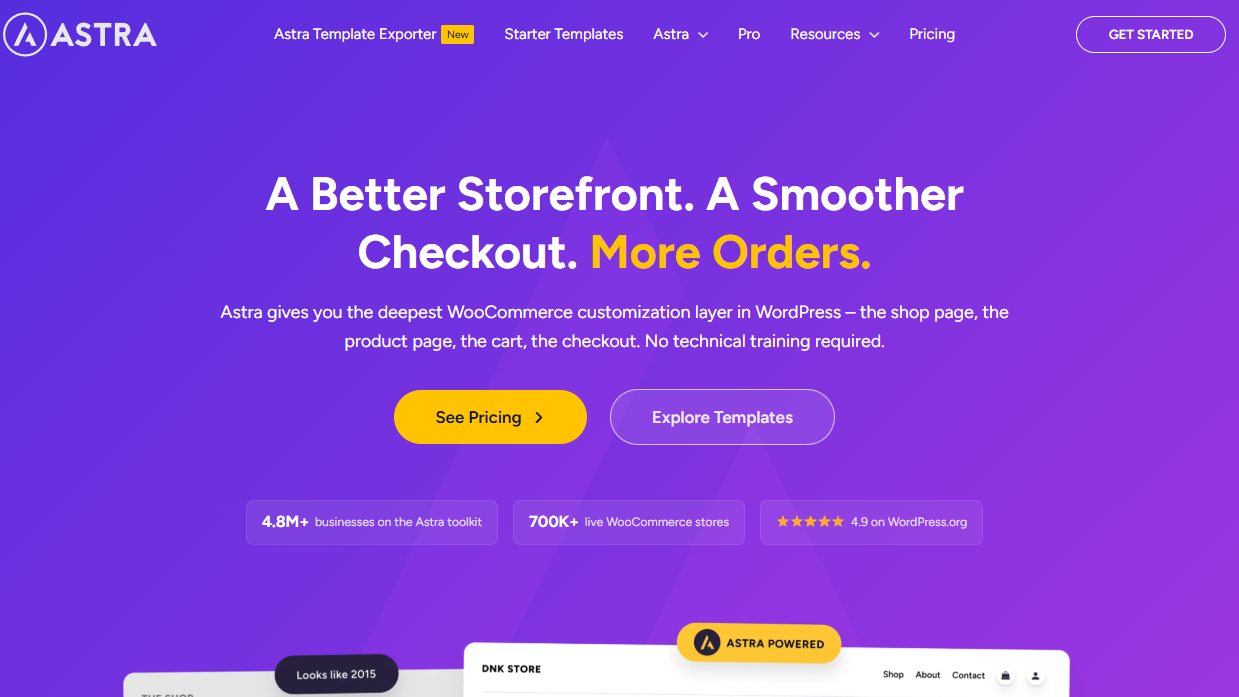 astra woocommerce theme