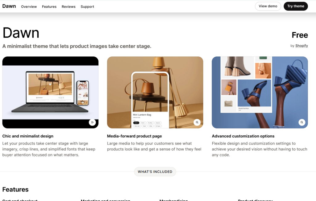 dawn shopify theme