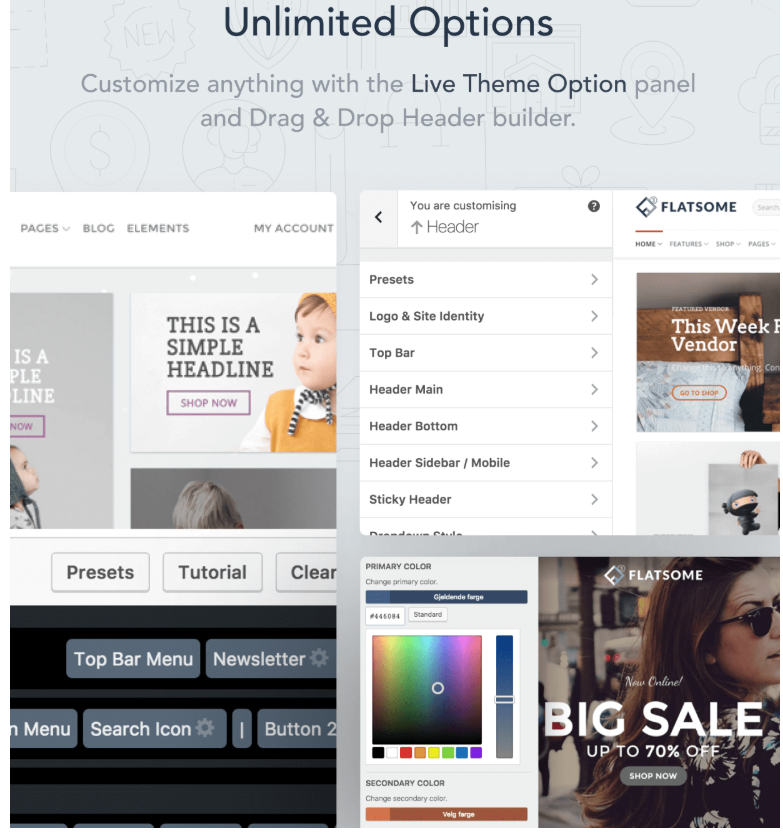 flatsome customize option