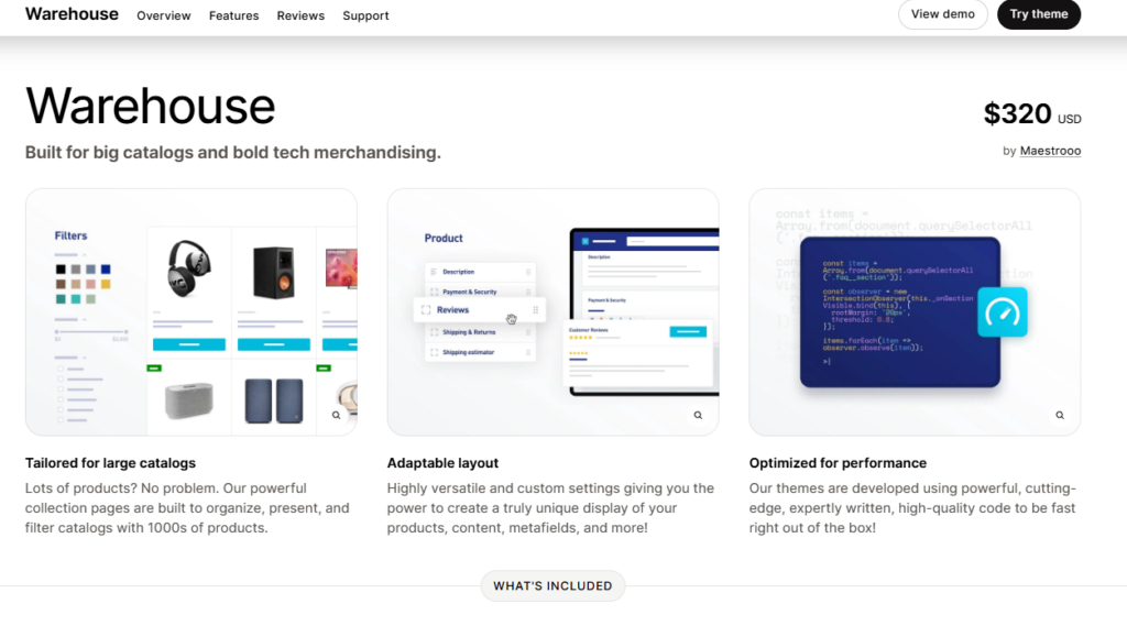 Best Shopify Themes warehouse shopify theme