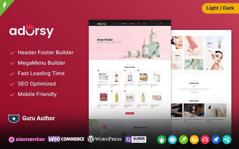 Adorsy Cosmetics and Fashion WooCommerce Theme