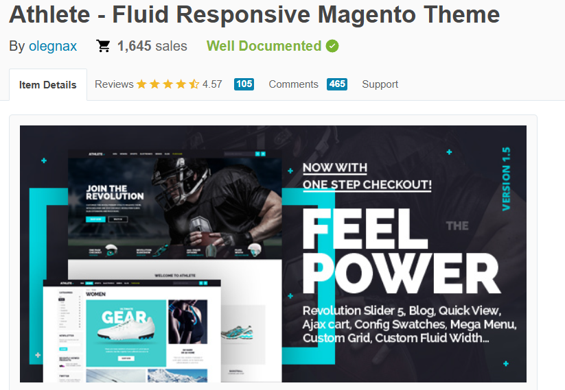athlete magento theme