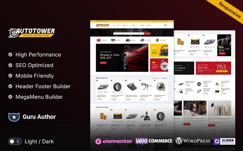 Autotower - Auto Parts Tools and Equipment Responsive WooCommerce Theme