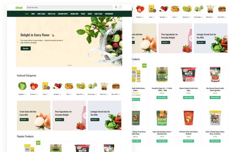 7 Best Food and Restaurant WooCommerce Themes eFood – Modern Food & Restaurant WooCommerce WordPress Theme
