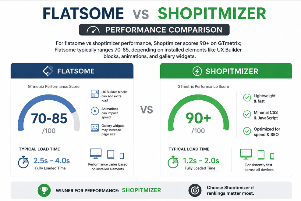 flatsome vs shoptimizer performance comparison