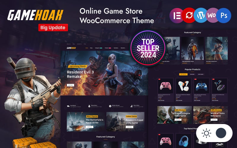 7 Best Gaming WooCommerce Themes for WordPress Stores GameHoak - Online Game Store Elementor Woocommerce Responsive Theme