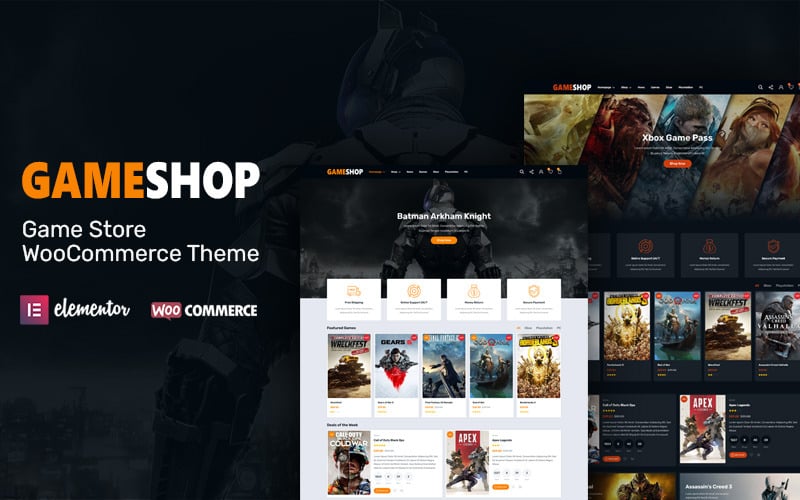 7 Best Gaming WooCommerce Themes for WordPress Stores GameShop - Game Store WooCommerce WordPress Theme