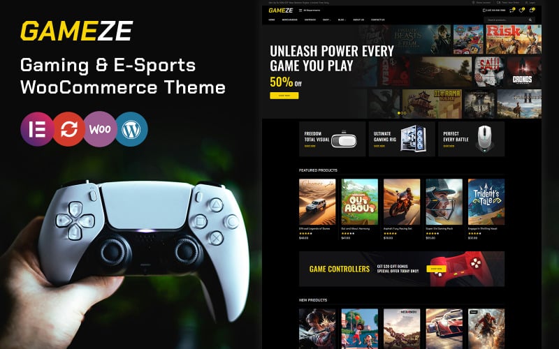 7 Best Gaming WooCommerce Themes for WordPress Stores Gameze - Gaming and eSports Store WooCommerce Theme