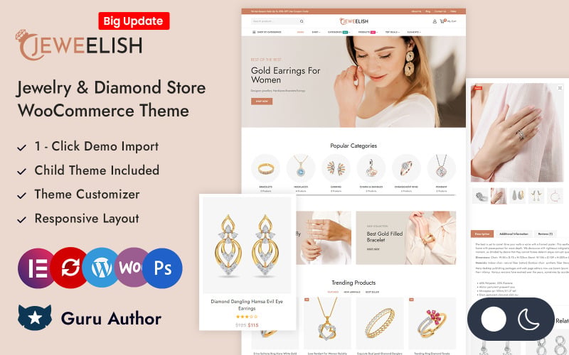 7 Best WooCommerce Themes for Online Jewelry Store Jeweelish Jewelry and Diamond Store WooCommerce Theme