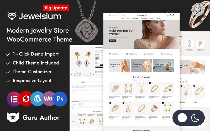 7 Best WooCommerce Themes for Online Jewelry Store Jewelsium - Jewelry & Boutique Store Elementor WooCommerce Responsive Theme