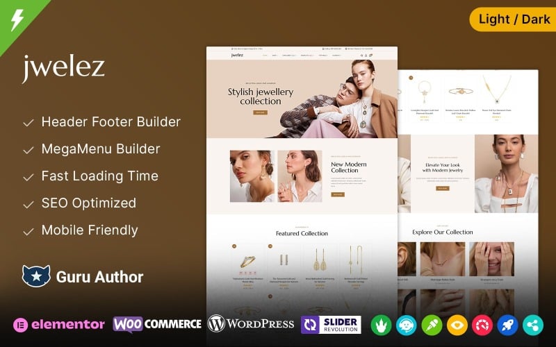 7 Best WooCommerce Themes for Online Jewelry Store Jwelez - Jewelry and Wedding Multipurpose Responsive WooCommerce Theme
