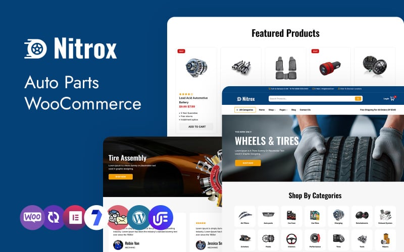 Nitrox - Auto Parts and Tools Shop WooCommerce WordPress Theme