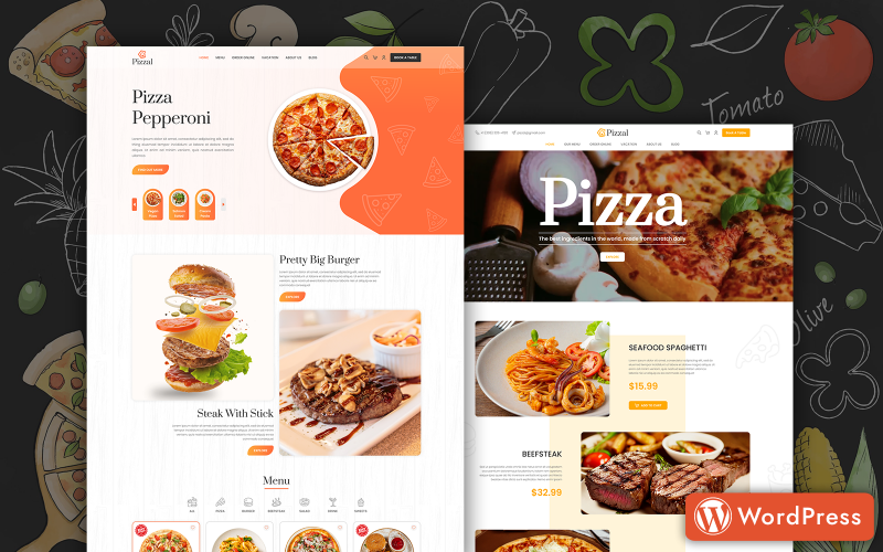 7 Best Food and Restaurant WooCommerce Themes Pizzal - Fast Food and Restaurant WordPress Theme