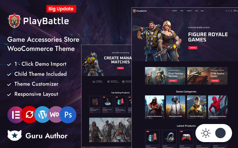 7 Best Gaming WooCommerce Themes for WordPress Stores PlayBattle Video Game and Electronics Store Theme