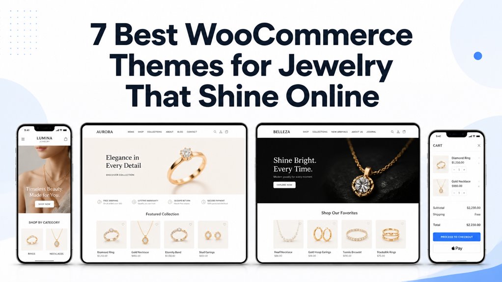7 Best WooCommerce Themes for Online Jewelry Store shine ready jewelry woocommerce themes