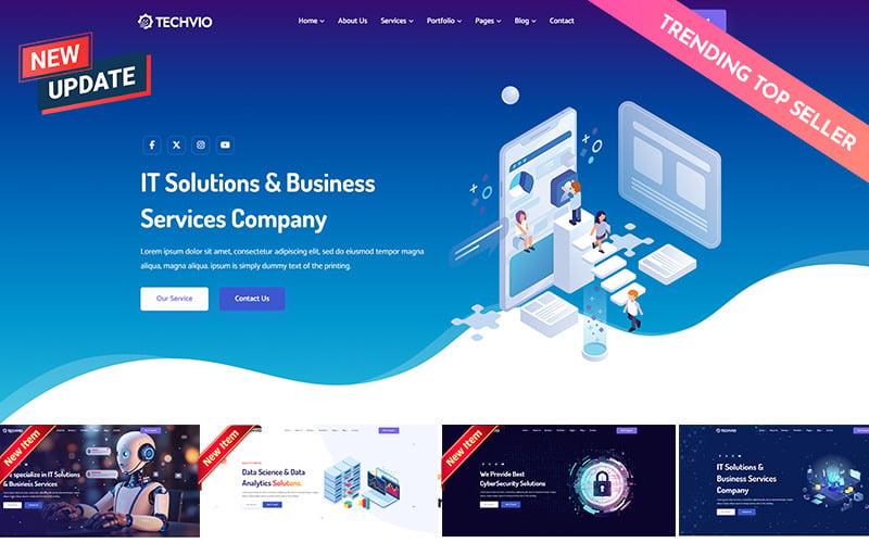 Techvio Multipurpose HTML5 Website Template