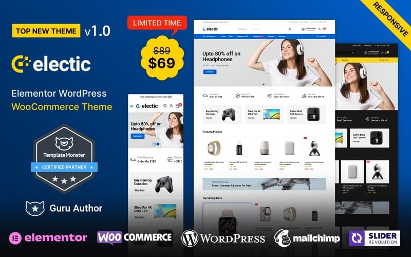 Electic Electronics and Computer Tech Store WooCommerce Theme