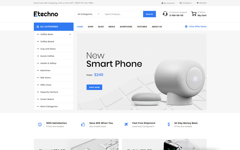 Etechno – Electronics and Computers Multipurpose WooCommerce Theme