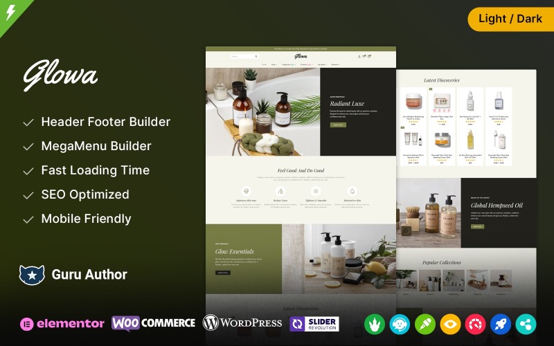 Glowa Cosmetic and Beauty WooCommerce Theme