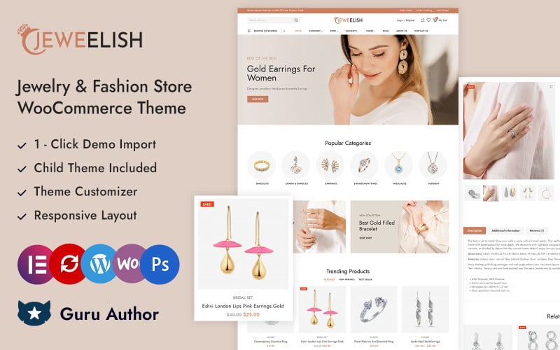 Jeweelish Jewelry and Diamond Store WooCommerce Theme