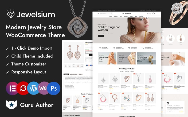 Jewelsium – Jewelry & Boutique Store Elementor WooCommerce Responsive Theme